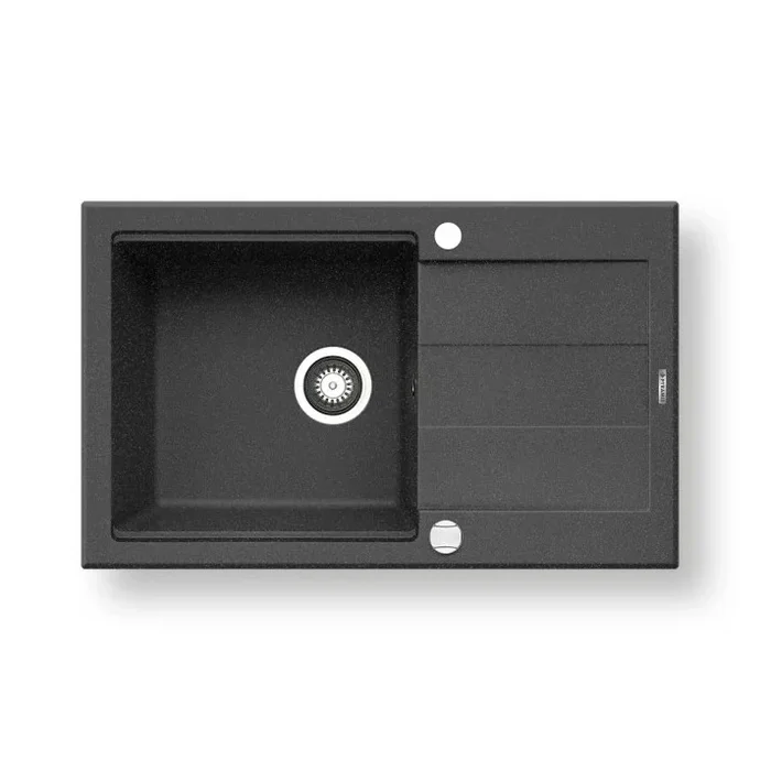 Pyramis 70083701 – Fregadero de cocina SPARTA PLUS LUX 78×48 cm granito/negro