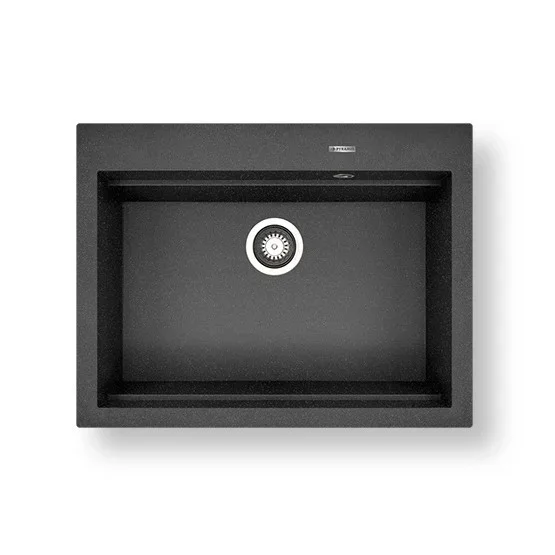 Pyramis 70094201 – Fregadero de cocina SIROS 67×51,5 cm granito/negro
