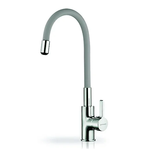 Pyramis 90938001 – Grifo de fregadero con caño flexible FLESSI gris