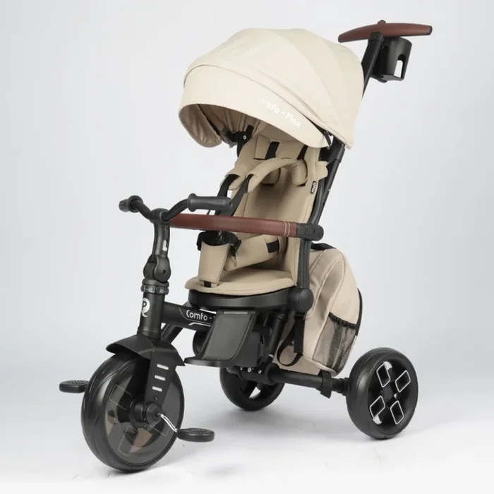 QPlay – Triciclo infantil 8 en 1 COMFO MAX beige