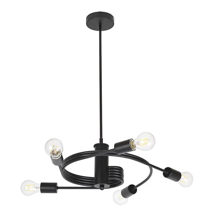 Rabalux 2098 – Lámpara de techo CARLY 5xE27/15W/230V negro