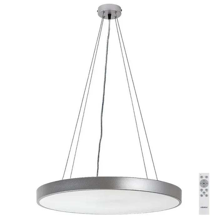 Rabalux – Lámpara de araña LED regulable LED/60W/230V plata 3000-6000K + mando a distancia