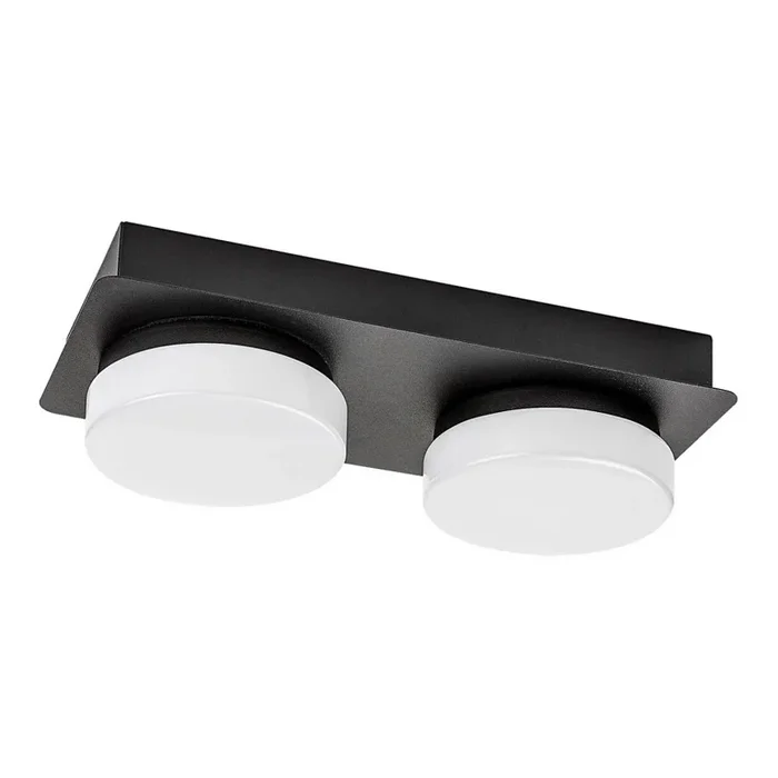 Rabalux – Plafón LED para baño 2xLED/5,5W/230V IP44 negro