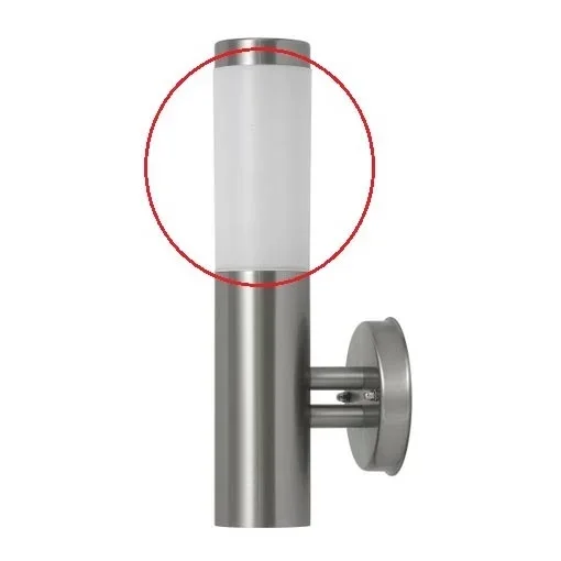 Rabalux – Vidrio de recambio para luz exterior INOX TORCH E27 blanco