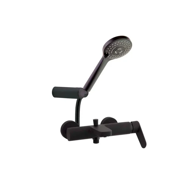 Ramon Soler Ramon Soler Conjunto Grifo Baño-Ducha Monomando Negro Mate con Sistema S2 de Ahorro de Agua con Accesorios Serie Alexia