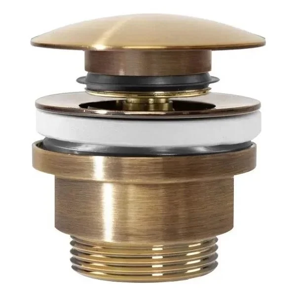 REA-A8110 – Desagüe para lavabo CLICK-CLACK Ø 6,4 cm, acabado dorado