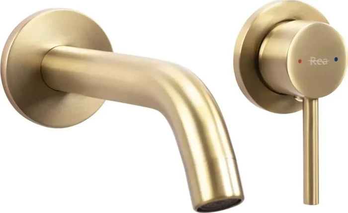 REA-B5334 – Grifo empotrado para lavabo OWEN, acabado oro cepillado