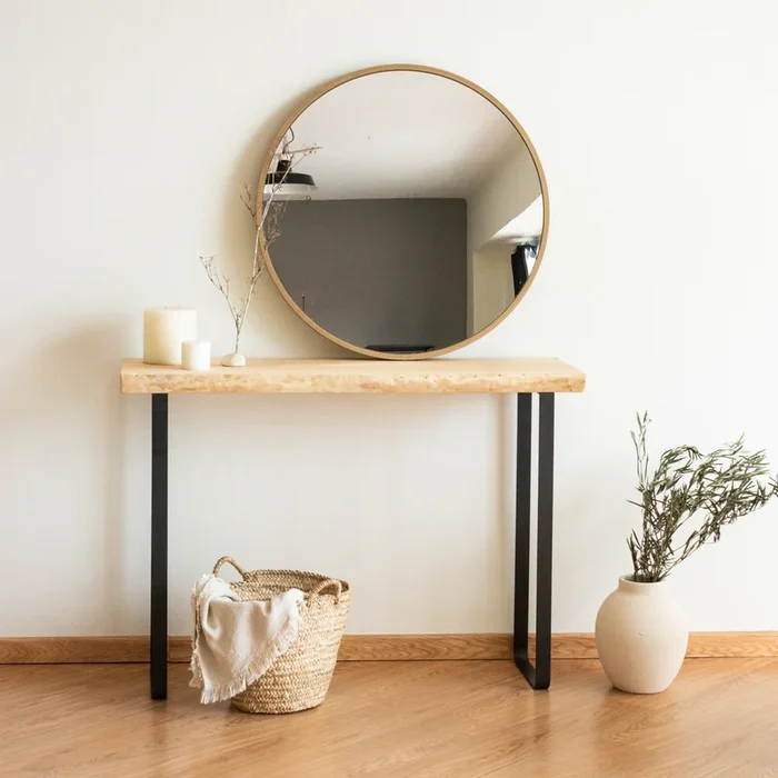 Recibidor Enzi Blanco envejecido Negro 120 cm – Hannun