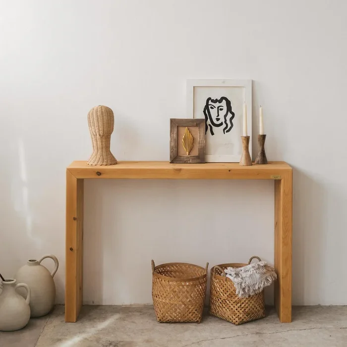 Recibidor Leiza Nogal envejecido 80 x 30 30cm – Hannun