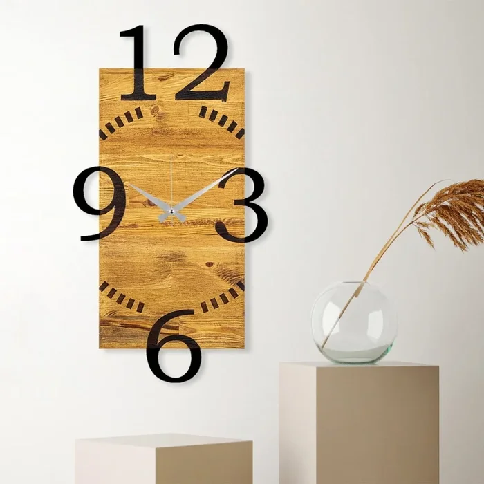 Reloj de pared 41×74 cm 1xAA madera/metal