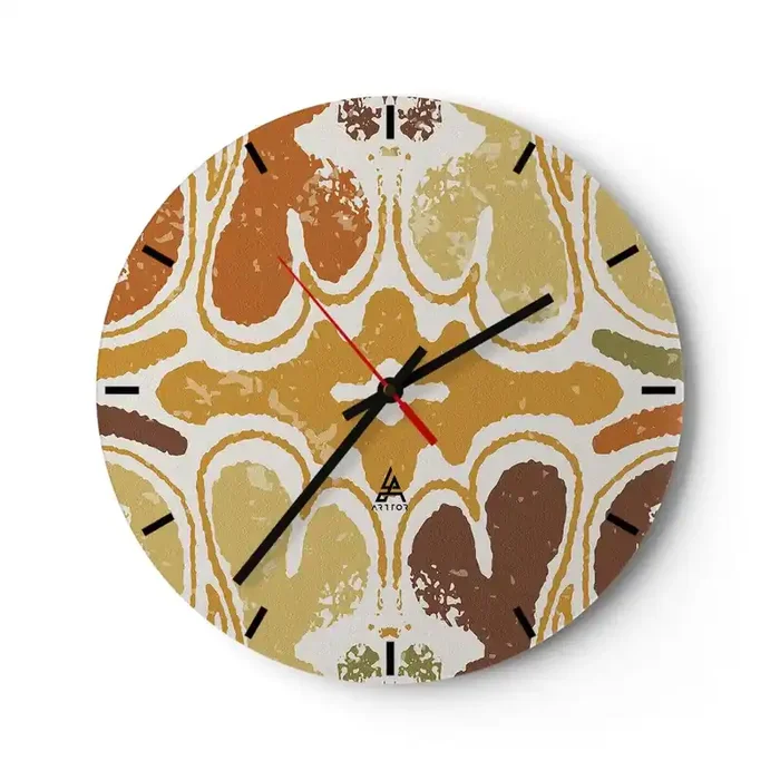 Reloj de pared – Reloj de vidrio – Abstracción sentimental – 40×40 cm