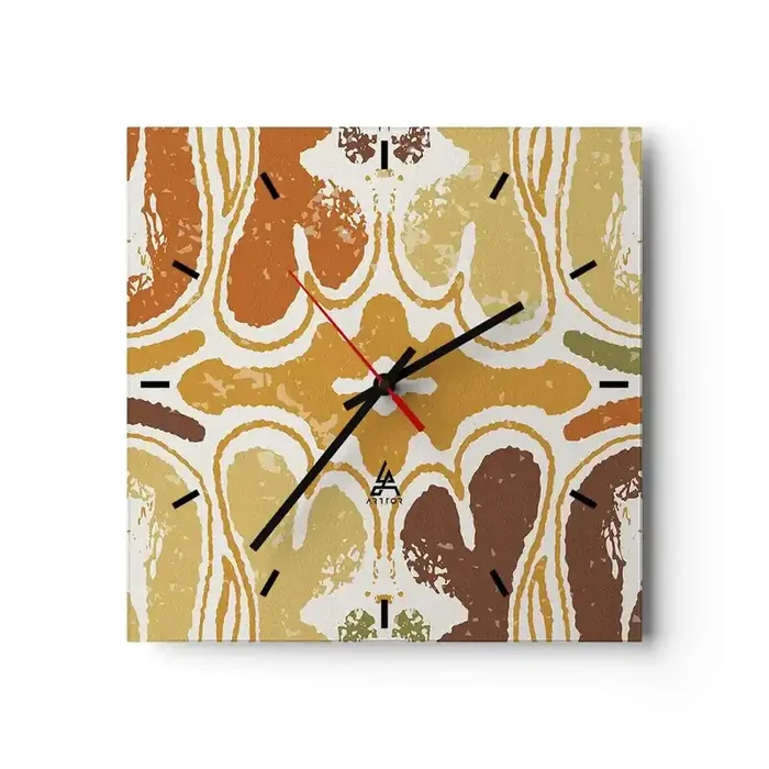 Reloj de pared – Reloj de vidrio – Abstracción sentimental – 40×40 cm