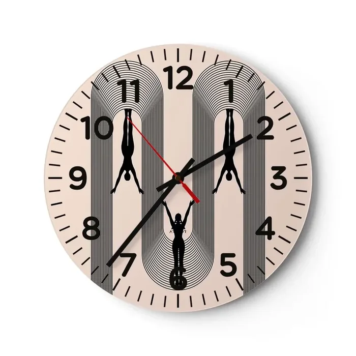 Reloj de pared – Reloj de vidrio – Al revés, o no – 40×40 cm