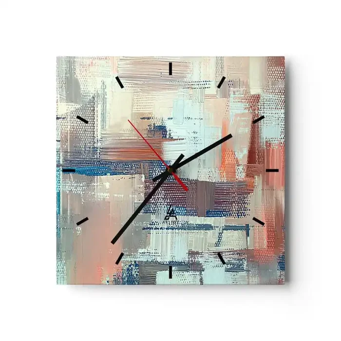 Reloj de pared – Reloj de vidrio – Alcanzando la luz – 40×40 cm