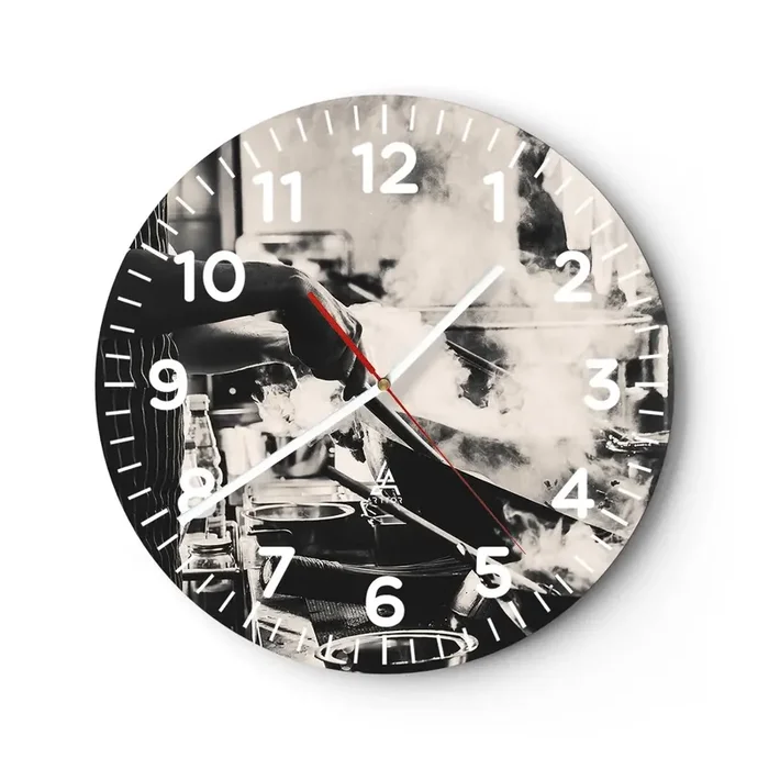 Reloj de pared – Reloj de vidrio – Alquimia de sabores – 30×30 cm