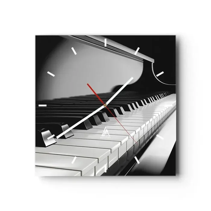 Reloj de pared – Reloj de vidrio – Armonía musical – 40×40 cm