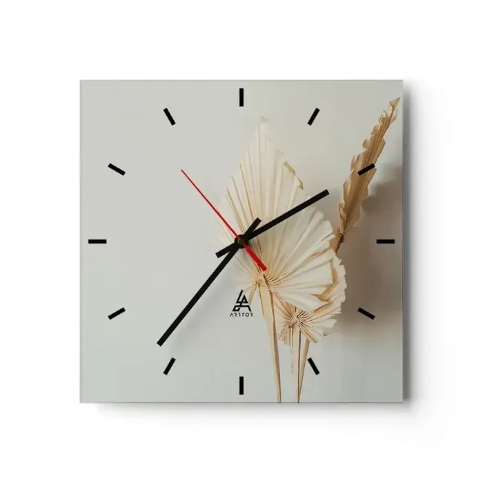 Reloj de pared – Reloj de vidrio – Armonía y consuelo – 40×40 cm