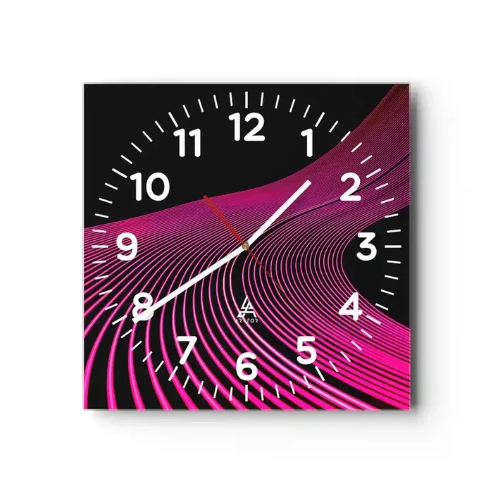 Reloj de pared – Reloj de vidrio – Avenida de luz – 40×40 cm
