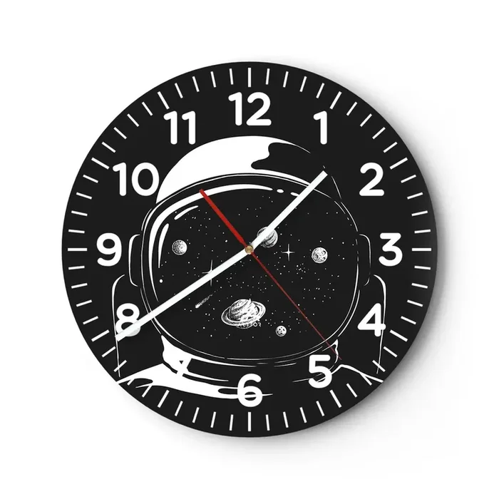 Reloj de pared – Reloj de vidrio – Bonita vista – 30×30 cm