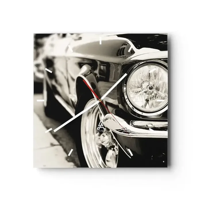 Reloj de pared – Reloj de vidrio – Brillo perdurable – 40×40 cm