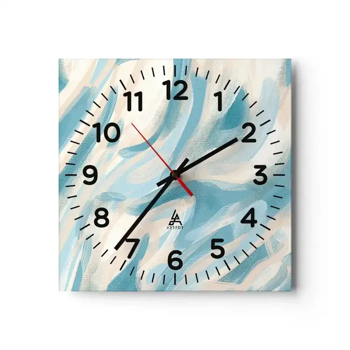 Reloj de pared – Reloj de vidrio – Brisas primaverales – 40×40 cm