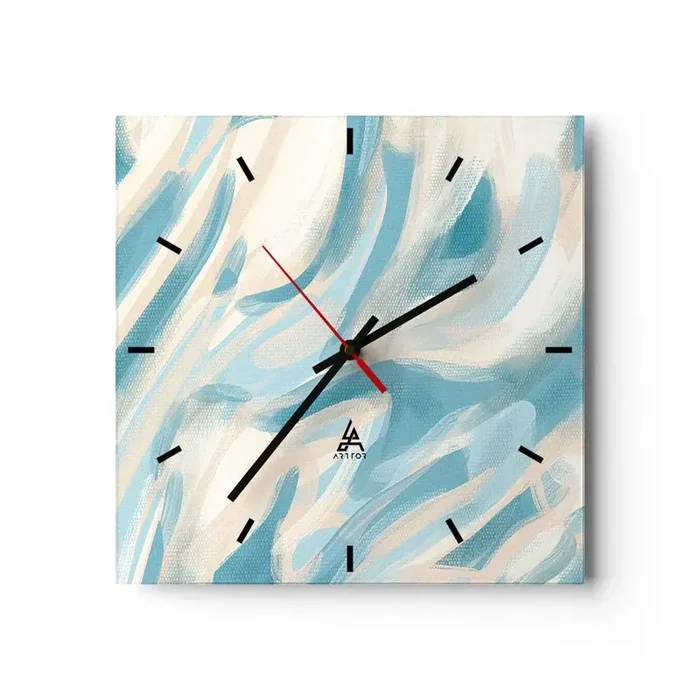 Reloj de pared – Reloj de vidrio – Brisas primaverales – 40×40 cm