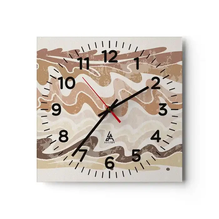 Reloj de pared – Reloj de vidrio – Buena energía – buenas emociones – 40×40 cm