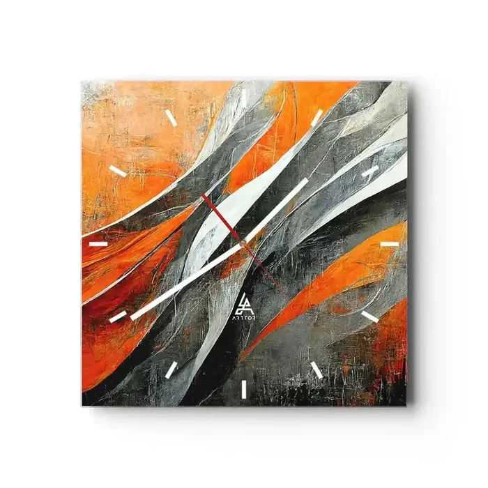 Reloj de pared – Reloj de vidrio – Calor y frío – 40×40 cm