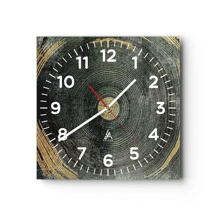 Reloj de pared – Reloj de vidrio – Cambio y perpetuidad – 30×30 cm