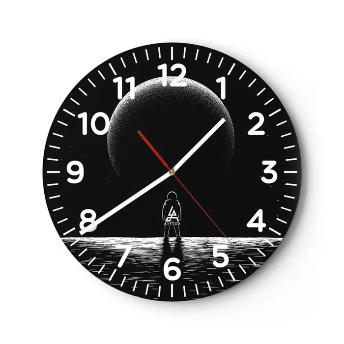 Reloj de pared – Reloj de vidrio – Cara a cara – 30×30 cm