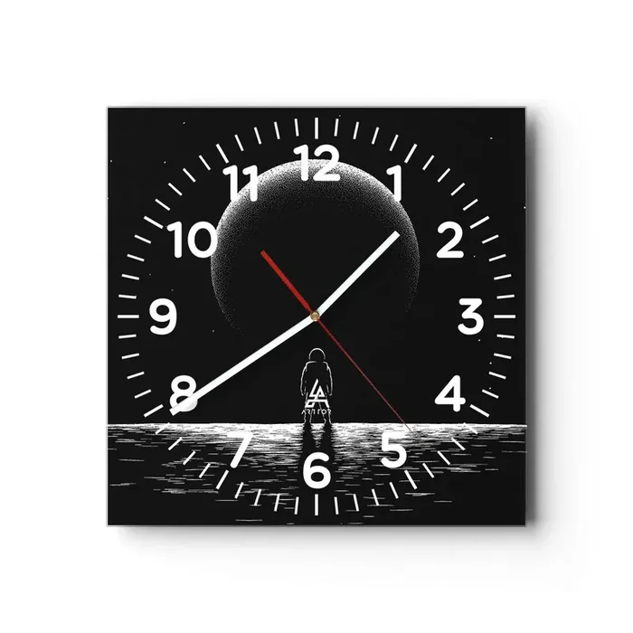 Reloj de pared – Reloj de vidrio – Cara a cara – 30×30 cm
