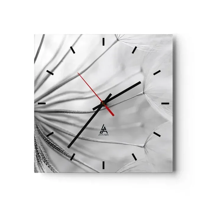 Reloj de pared – Reloj de vidrio – Caricias del viento – 40×40 cm