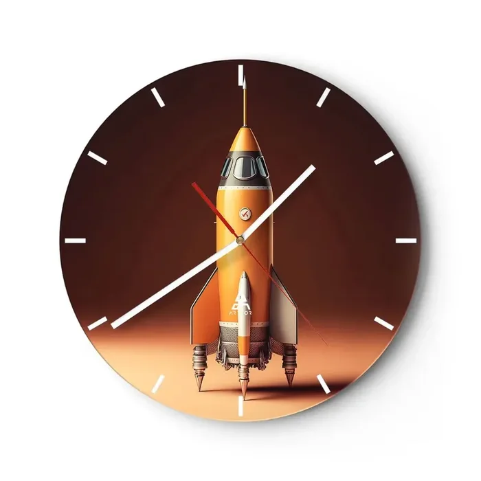 Reloj de pared – Reloj de vidrio – Comienza con un sueño – 40×40 cm