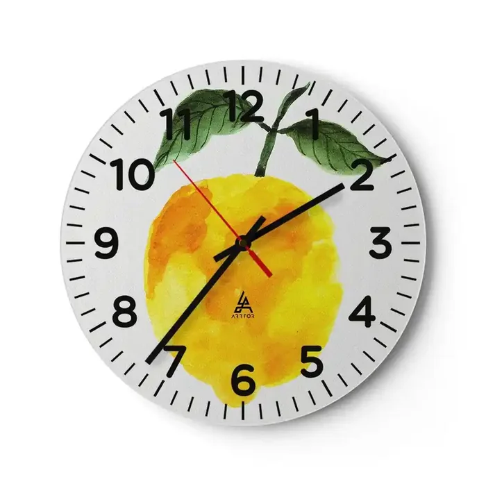 Reloj de pared – Reloj de vidrio – Cómo conocer el sabor del sol – 40×40 cm