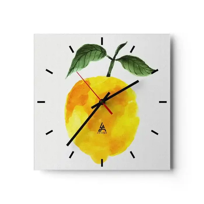 Reloj de pared – Reloj de vidrio – Cómo conocer el sabor del sol – 40×40 cm