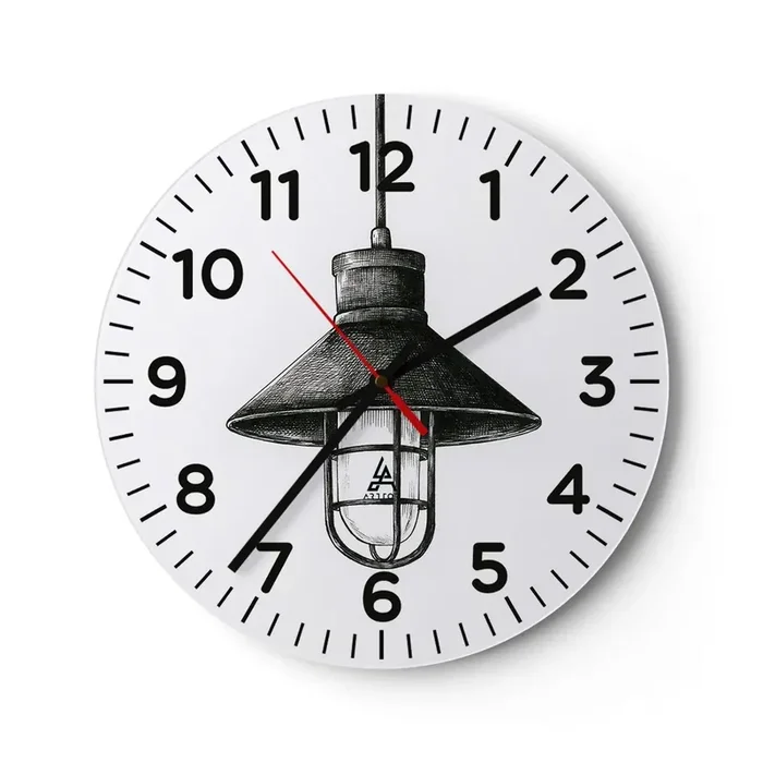 Reloj de pared – Reloj de vidrio – Como hace años… – 30×30 cm