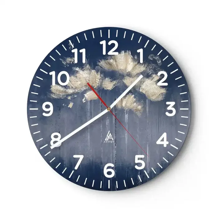Reloj de pared – Reloj de vidrio – Como pétalos al viento – 30×30 cm