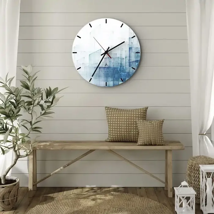 Reloj de pared – Reloj de vidrio – Cómo se hizo el espacio – 40×40 cm