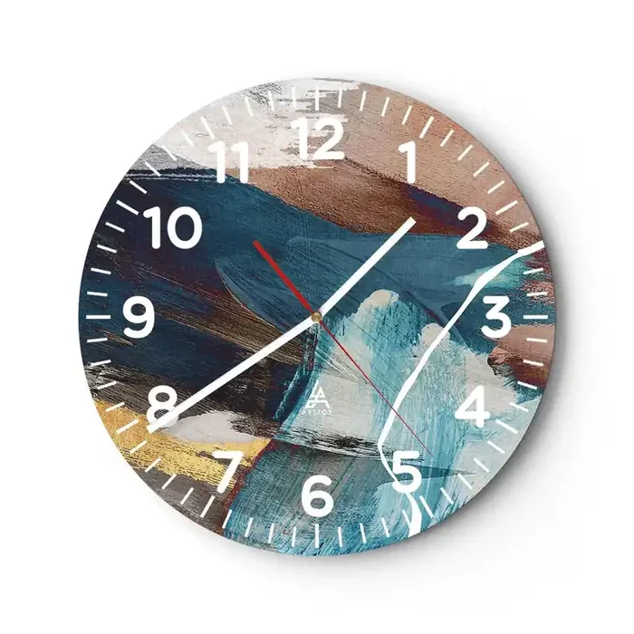 Reloj de pared – Reloj de vidrio – Con estilo y energía – 30×30 cm