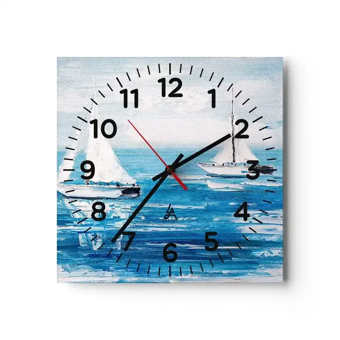 Reloj de pared – Reloj de vidrio – Con un amigo a tu lado – 40×40 cm