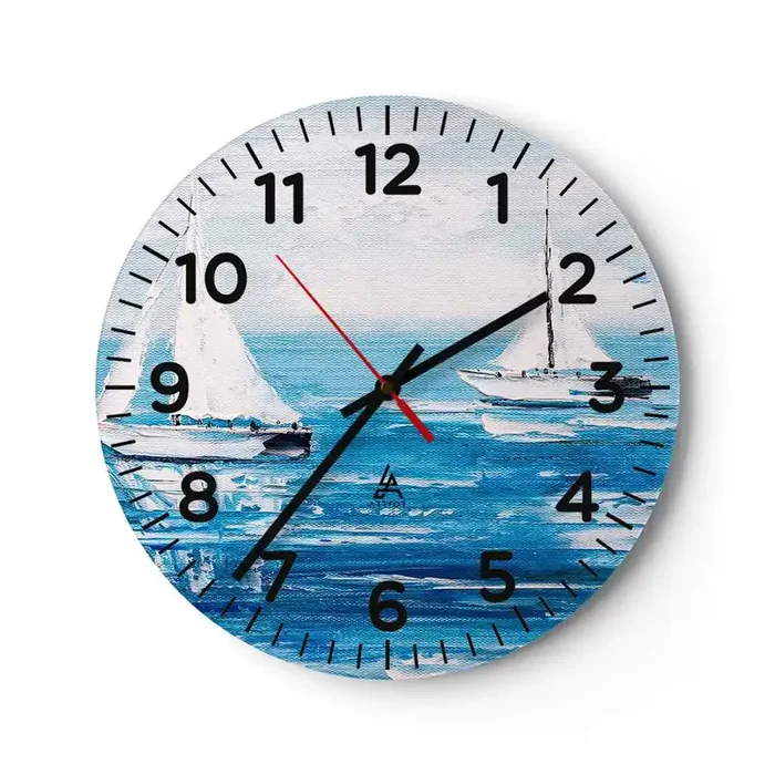 Reloj de pared – Reloj de vidrio – Con un amigo a tu lado – 40×40 cm