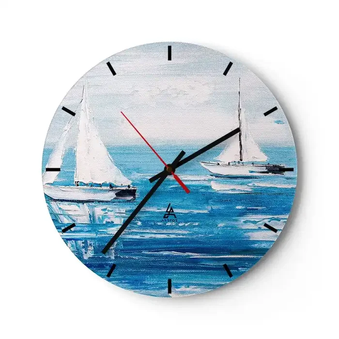 Reloj de pared – Reloj de vidrio – Con un amigo a tu lado – 40×40 cm