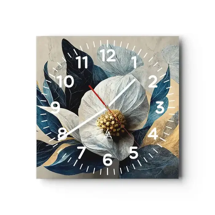Reloj de pared – Reloj de vidrio – Con un corazón de oro – 40×40 cm