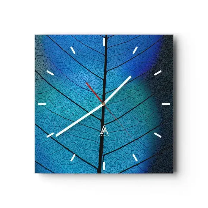 Reloj de pared – Reloj de vidrio – Construcción intrincada – 40×40 cm