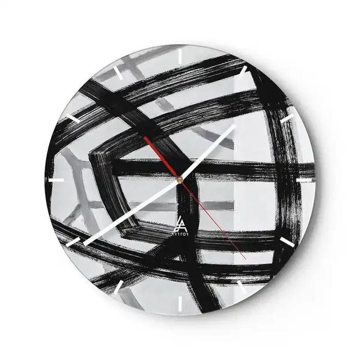 Reloj de pared – Reloj de vidrio – Construir profundidad – 40×40 cm