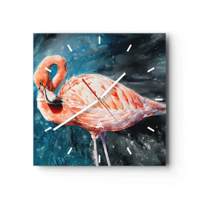 Reloj de pared – Reloj de vidrio – Decorativo por naturaleza – 40×40 cm