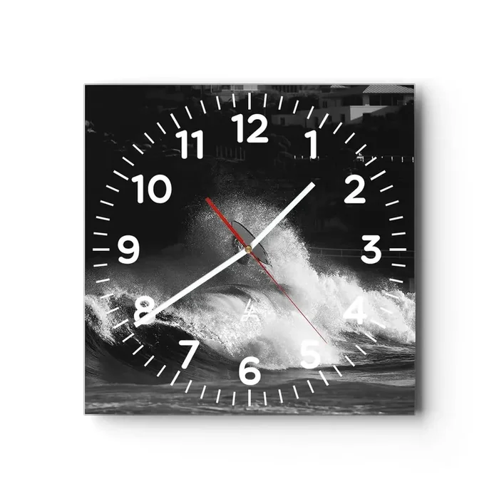 Reloj de pared – Reloj de vidrio – Desafío aceptado – 30×30 cm