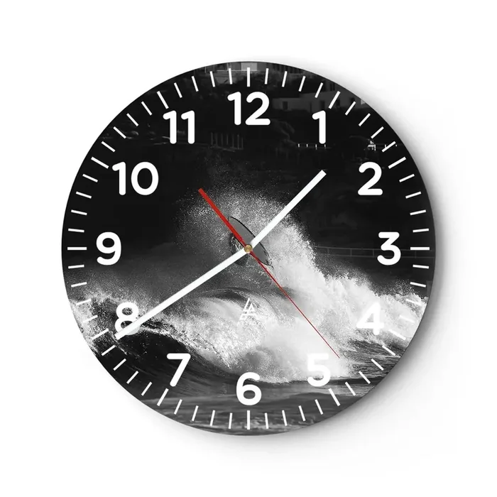 Reloj de pared – Reloj de vidrio – Desafío aceptado – 40×40 cm