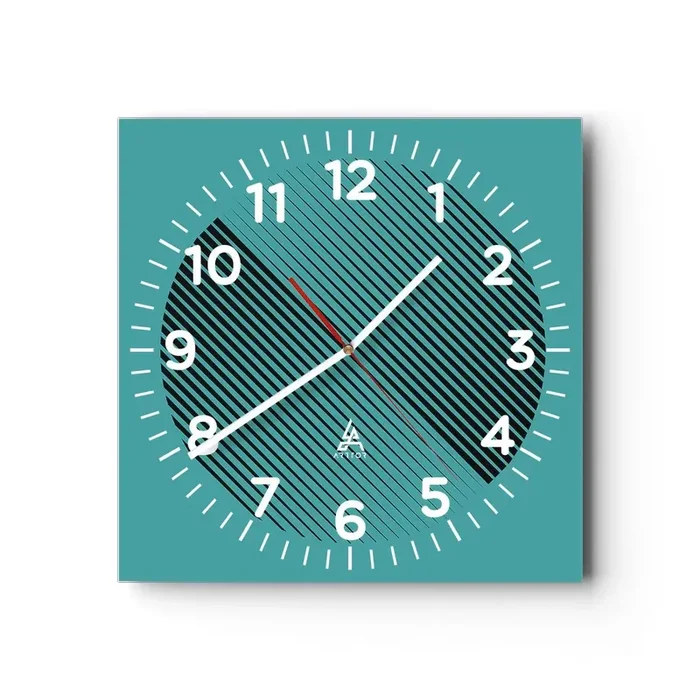 Reloj de pared – Reloj de vidrio – El círculo una variación geométrica – 40×40 cm