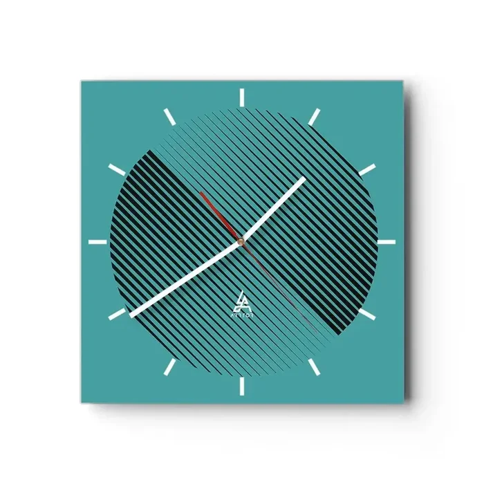 Reloj de pared – Reloj de vidrio – El círculo una variación geométrica – 40×40 cm